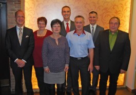 Von links nach rechts: Geschäftsführer Stephan Günther, Gerlinde Hahn, Birgit Huhn, Claus Schmidt, Jens Gille, Thomas Wappke, Hubert Hiltner