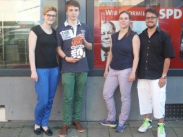 Foto von links nach rechts: Pia Hartmann, Niklas Dietrich, Maria Eife, Simon Schüler.