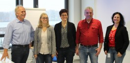 Gemeinsam aktiv beim Perspektiva-Projekt „Welcome Work“: Erhard Rübsam, Carolin Wunderlich, Susanne Hartmann, Martin Hübner und Gabi Selbach (von links).