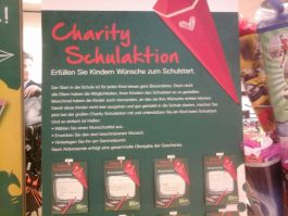 Plakat Charity-Schulaktion